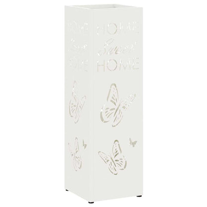 Umbrella Stand White 15.5 x 15.5 x 49 cm Metal