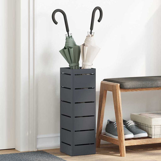 Umbrella Stand Anthracite 15.5 x 15.5 x 49 cm Metal