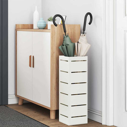 Umbrella Stand White 15.5 x 15.5 x 49 cm Metal