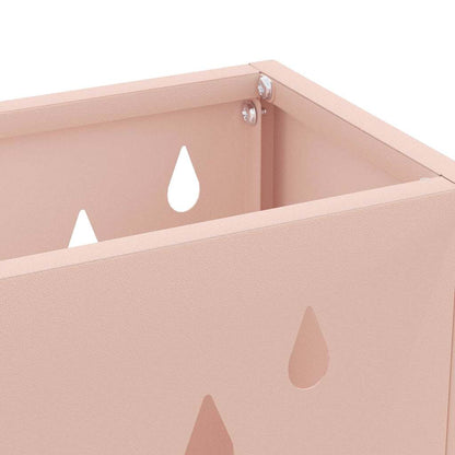 Umbrella Stand with Storage Pink 28 x 12 x 41 cm Steel
