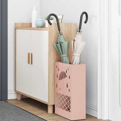 Umbrella Stand with Storage Pink 28 x 12 x 41 cm Steel