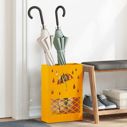 Umbrella Stand Mustard yellow 28 x 12 x 41 cm Steel