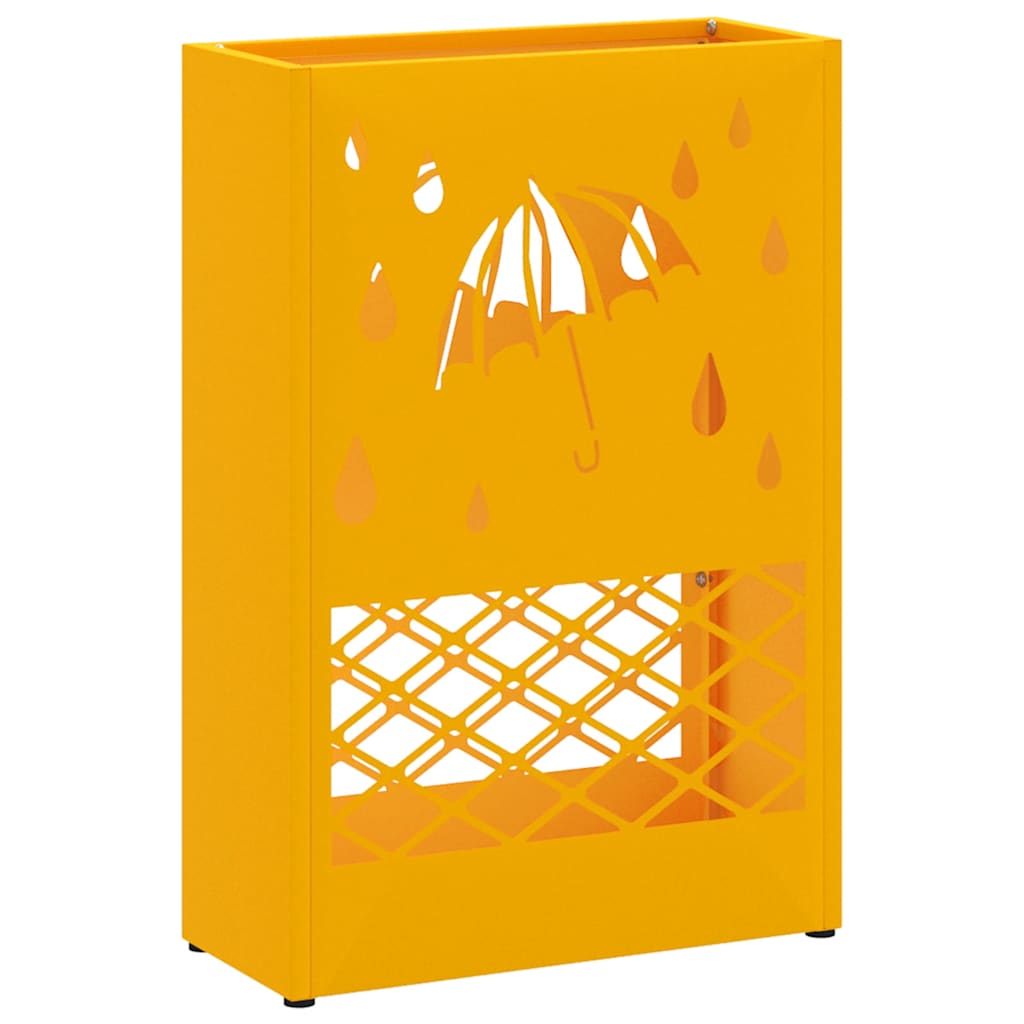 Umbrella Stand Mustard yellow 28 x 12 x 41 cm Steel