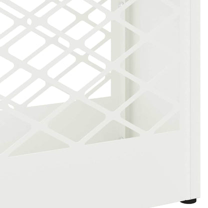Umbrella Stand with Storage White 28 x 12 x 41 cm Steel