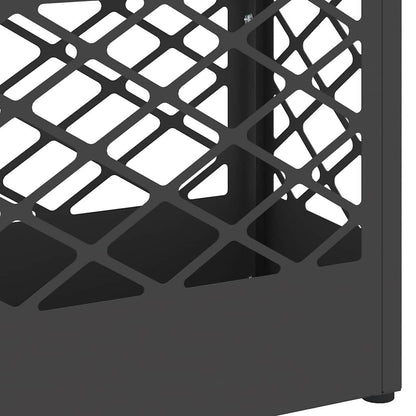 Umbrella Stand with Storage Black 28 x 12 x 41 cm Steel