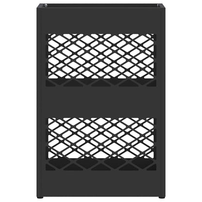 Umbrella Stand with Storage Black 28 x 12 x 41 cm Steel