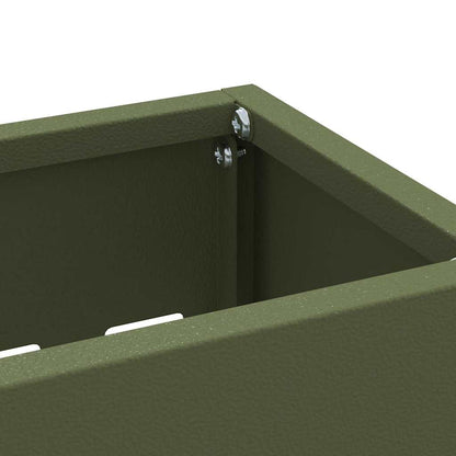 Umbrella Stand with Storage Olive green 28 x 12 x 41 cm Steel