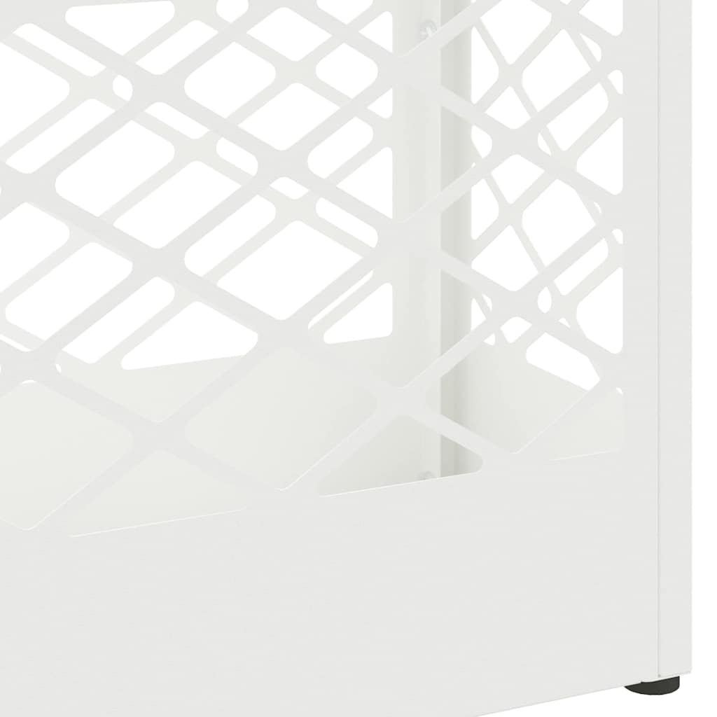 Umbrella Stand with Storage White 28 x 12 x 41 cm Steel