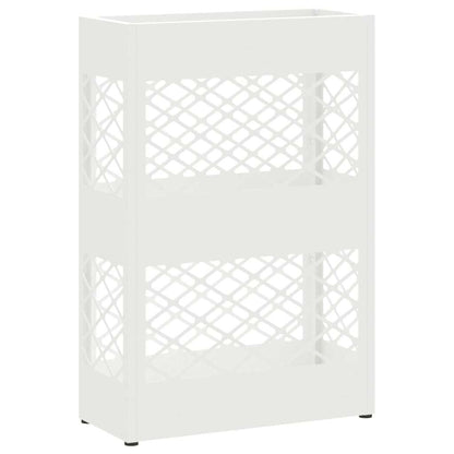 Umbrella Stand with Storage White 28 x 12 x 41 cm Steel