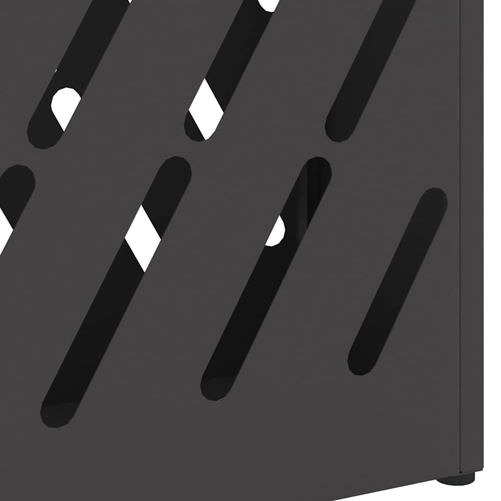 Umbrella Stand with Storage Black 28 x 12 x 41 cm Steel