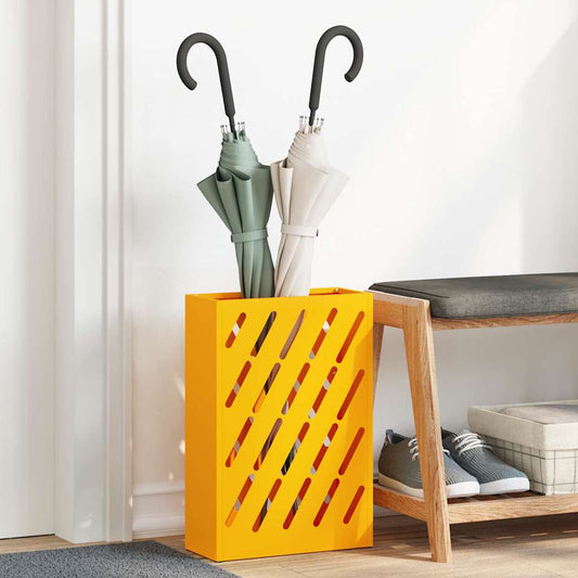 Umbrella Stand Mustard yellow 28 x 12 x 41 cm Steel