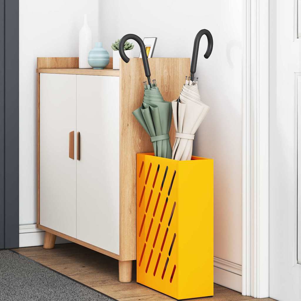 Umbrella Stand Mustard yellow 28 x 12 x 41 cm Steel