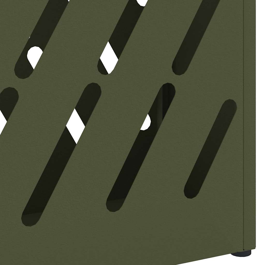 Umbrella Stand with Storage Olive green 28 x 12 x 41 cm Steel