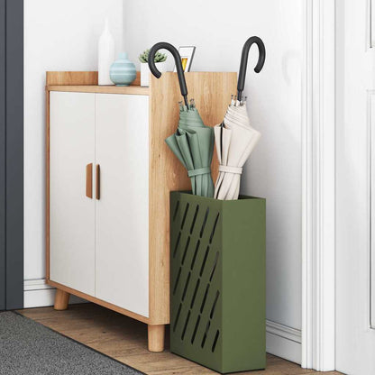 Umbrella Stand with Storage Olive green 28 x 12 x 41 cm Steel