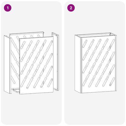 Umbrella Stand with Storage White 28 x 12 x 41 cm Steel