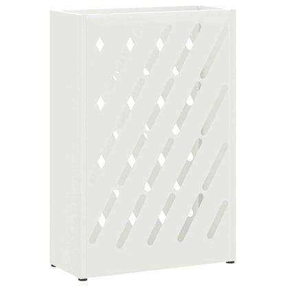 Umbrella Stand with Storage White 28 x 12 x 41 cm Steel