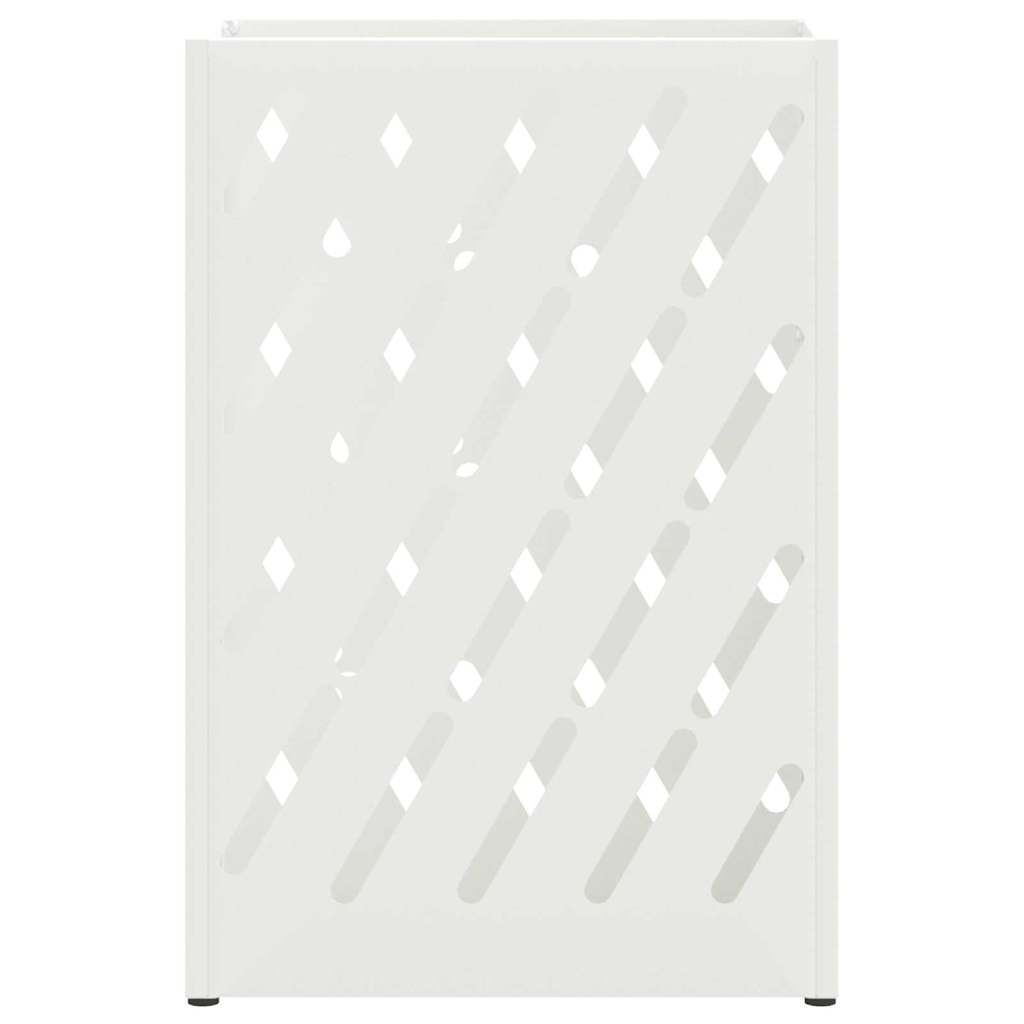 Umbrella Stand with Storage White 28 x 12 x 41 cm Steel