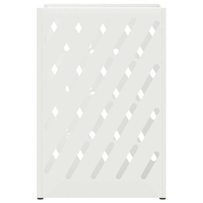 Umbrella Stand with Storage White 28 x 12 x 41 cm Steel