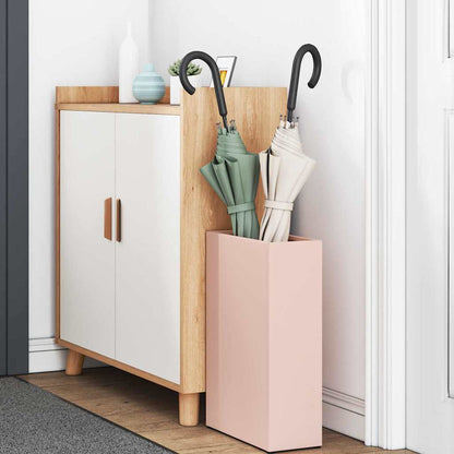 Umbrella Stand with Storage Pink 28 x 12 x 41 cm Steel