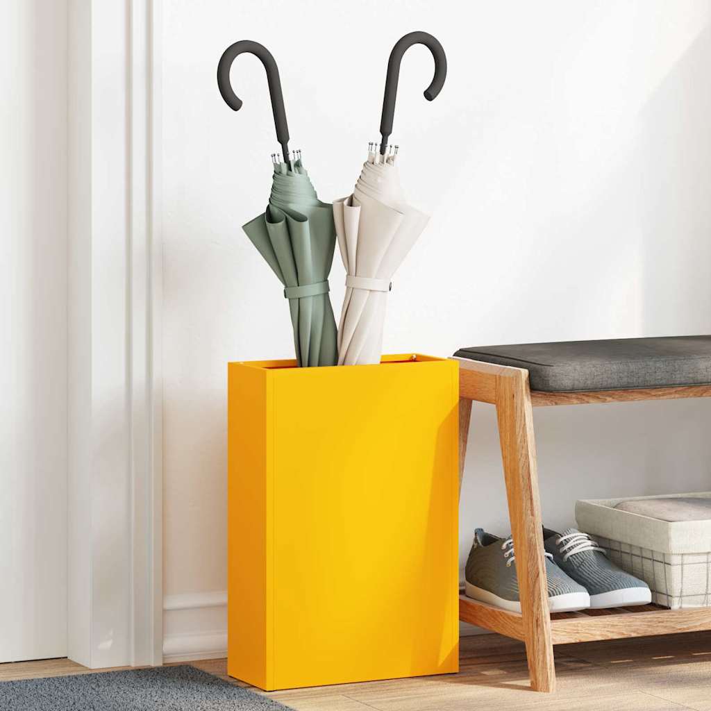 Umbrella Stand Mustard yellow 28 x 12 x 41 cm Steel
