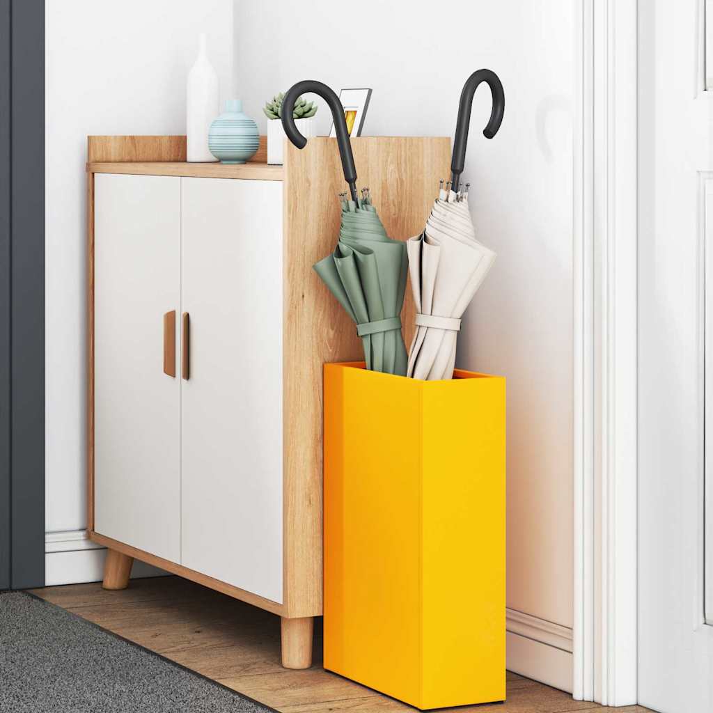 Umbrella Stand Mustard yellow 28 x 12 x 41 cm Steel