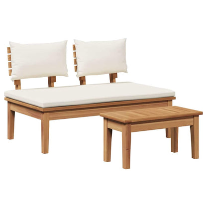 Garden Bench 2 pcs Brown Solid Teak wood