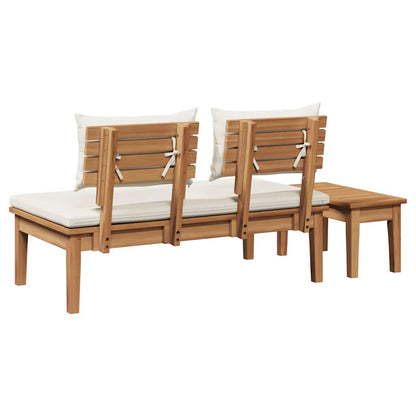 Garden Bench 2 pcs Brown Solid Teak wood