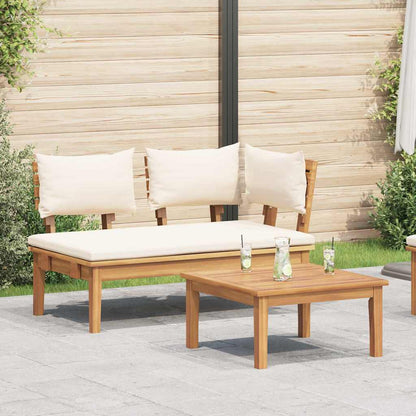 Garden Bench 2 pcs Brown Solid Teak wood