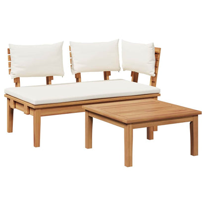 Garden Bench 2 pcs Brown Solid Teak wood