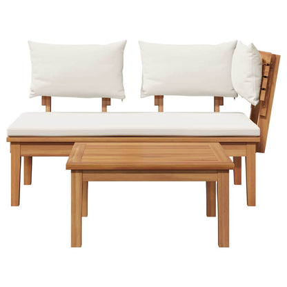 Garden Bench 2 pcs Brown Solid Teak wood
