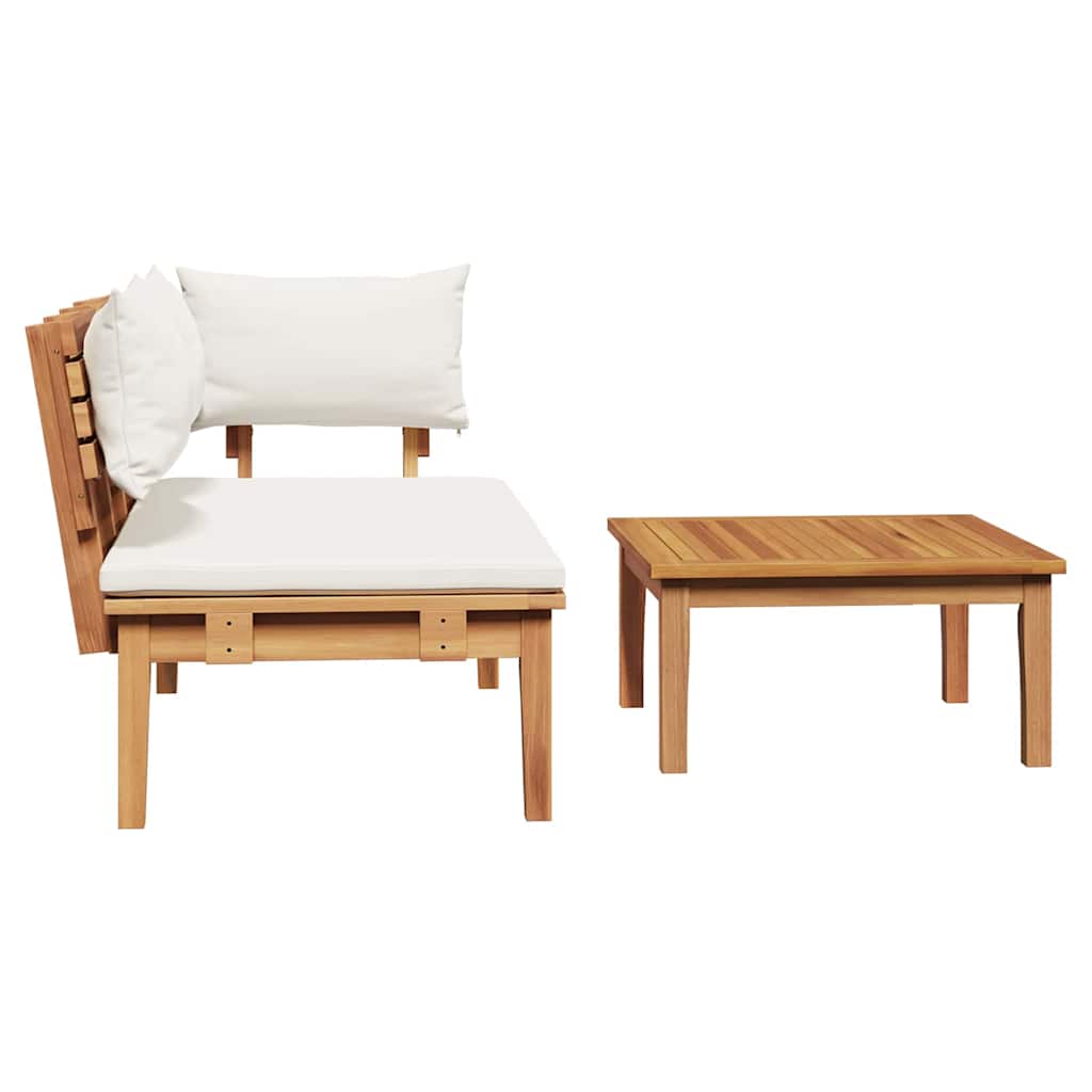 Garden Bench 2 pcs Brown Solid Teak wood