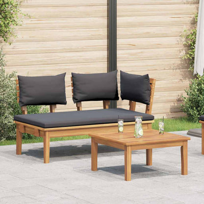 Garden Bench 2 pcs Brown Solid Teak wood