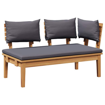 Garden Bench 2 pcs Brown Solid Teak wood