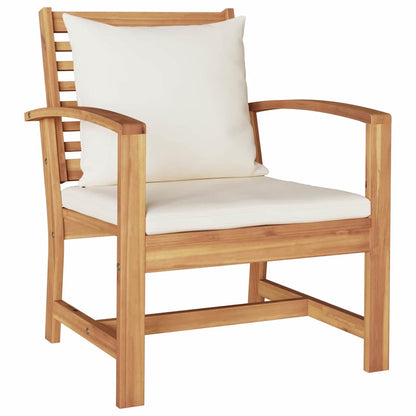 Garden Chairs 2 pcs Natural 60 x 65 x 76.5 cm Solid teak wood