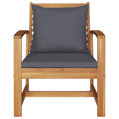 Garden Chairs 2 pcs Natural 60 x 65 x 76.5 cm Solid teak wood