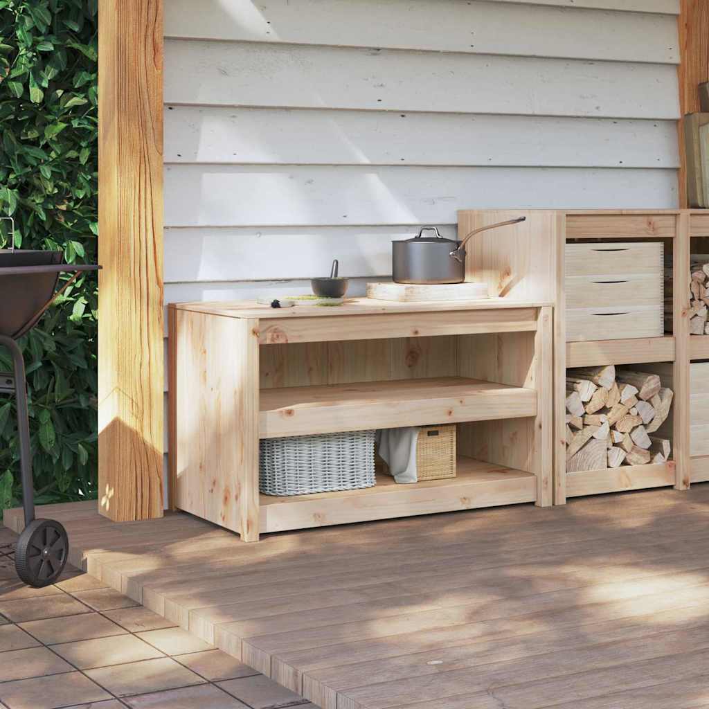 Kitchen Cabinet Brown 106 x 55 x 64 cm Solid Pine wood