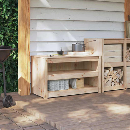 Kitchen Cabinet Brown 106 x 55 x 64 cm Solid Pine wood