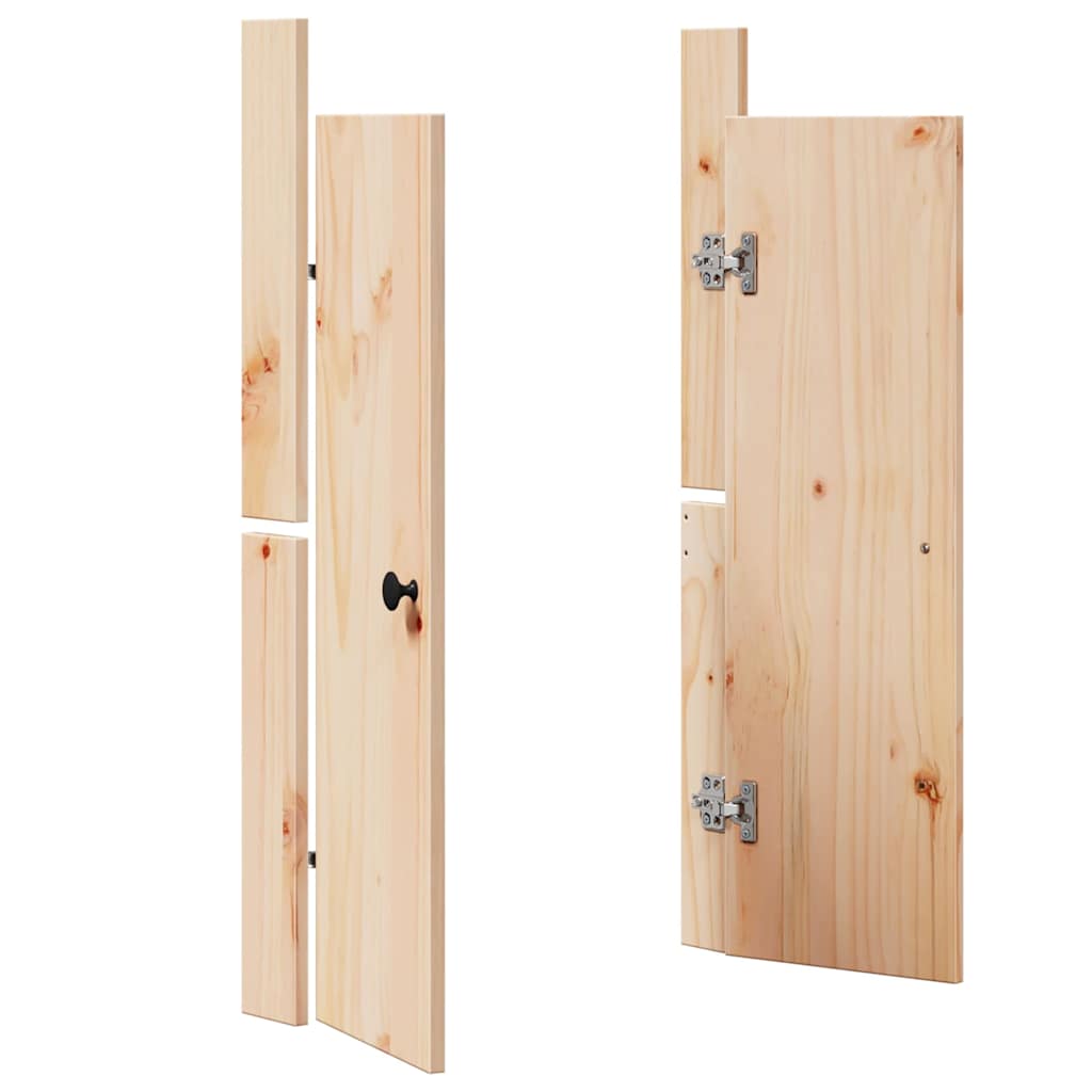 Kitchen Door 2 pcs Cream 50 x 9 x 82 cm Solid Pine wood