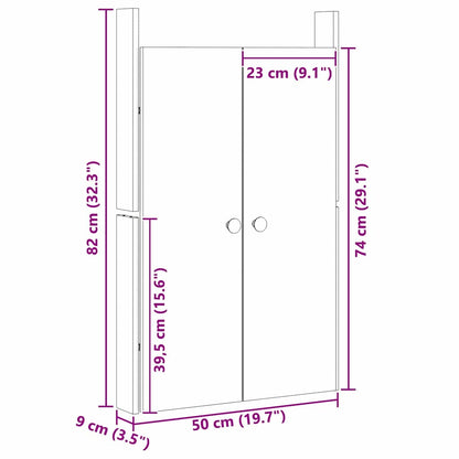 Kitchen Door 2 pcs Cream 50 x 9 x 82 cm Solid Pine wood
