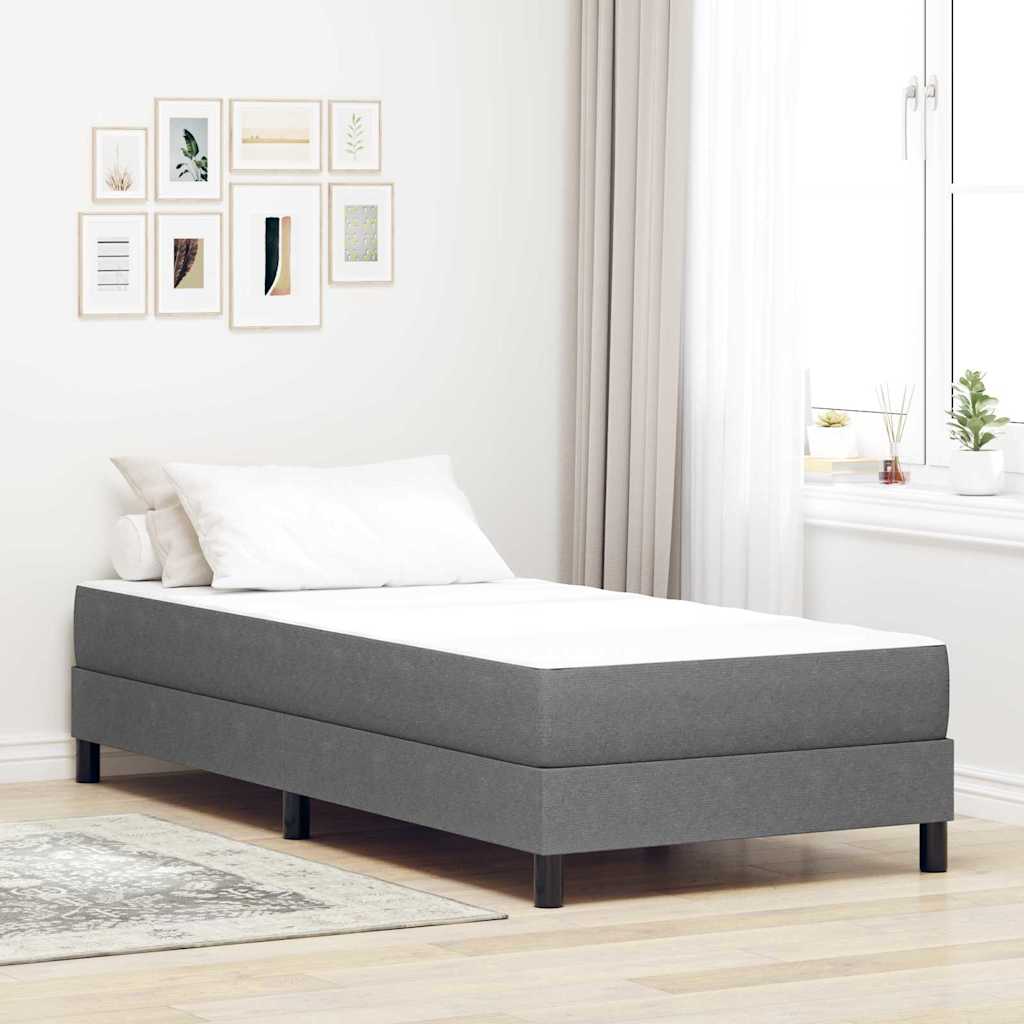 Bed Mattress with Mattress Light Grey 90 x 190 cm Fabric