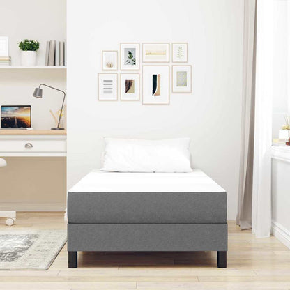 Bed Mattress with Mattress Light Grey 90 x 200 cm Fabric