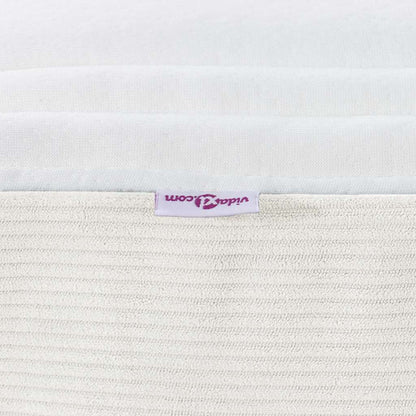 Bed Mattress with Mattress Cream 90 x 200 cm Fabric