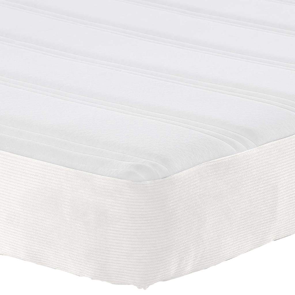 Bed Mattress with Mattress Cream 90 x 200 cm Fabric