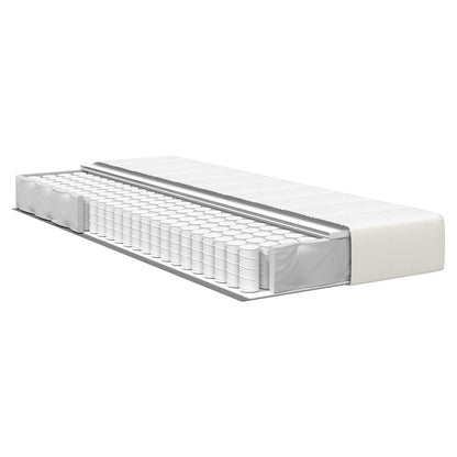 Bed Mattress with Mattress Cream 90 x 200 cm Fabric