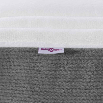 Bed Mattress with Mattress Light Grey 100 x 200 cm Fabric