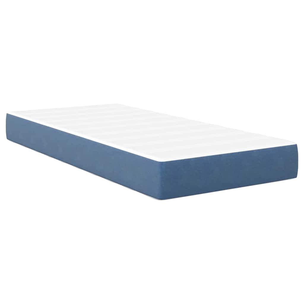 Bed Mattress with Mattress Blue 100 x 200 cm Fabric