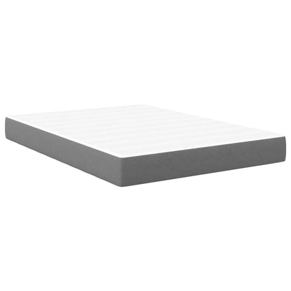 Bed Mattress with Mattress Light Grey 140 x 190 cm Fabric