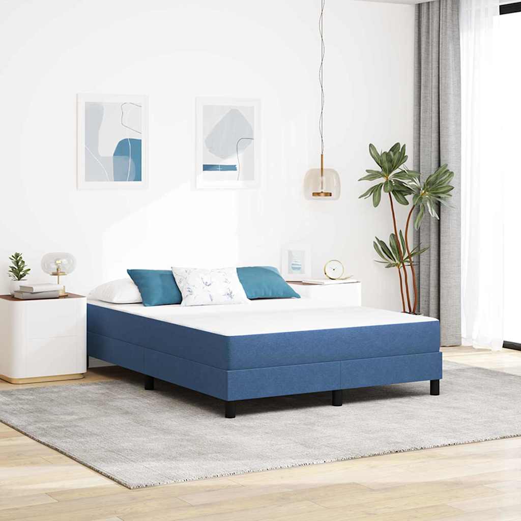 Bed Mattress with Mattress Blue 140 x 190 cm Fabric