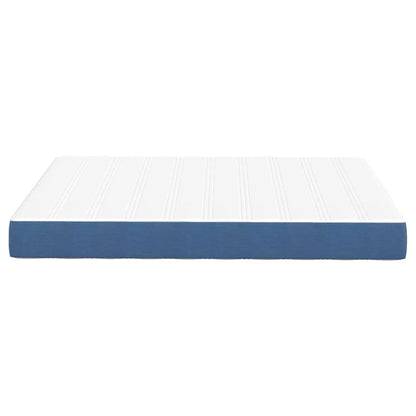 Bed Mattress with Mattress Blue 140 x 190 cm Fabric