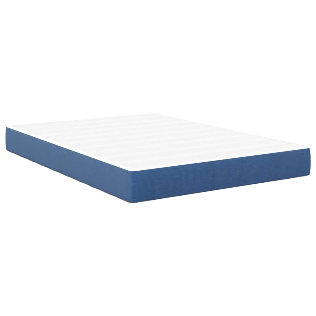 Bed Mattress with Mattress Blue 140 x 200 cm Fabric